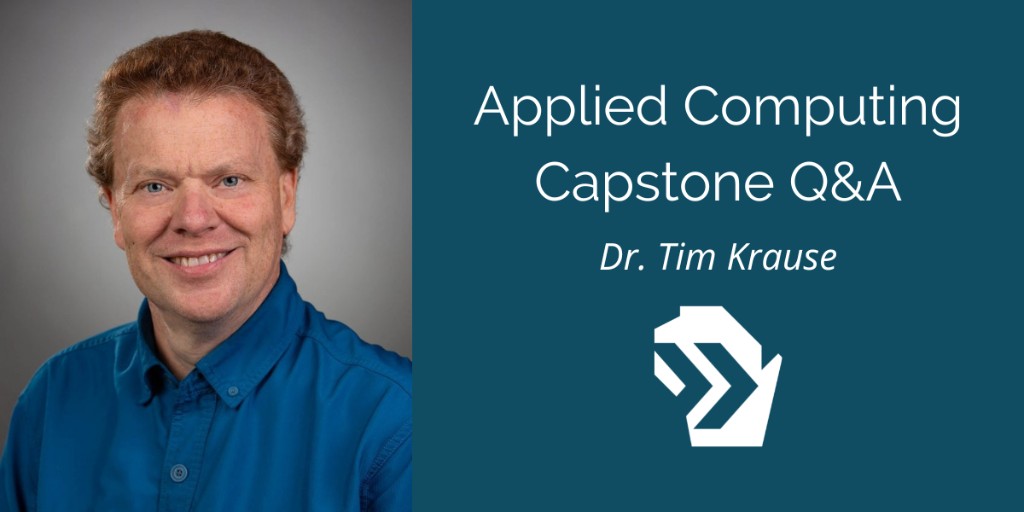 UWExtCampus's tweet image. Dr. Tim Krause helps guide students through the UW Applied Computing program’s capstone and pre-capstone courses. We spoke with Tim to learn more about the capstone process and what you can expect: bit.ly/3LH7S89
#UWExtendedCampus #AppliedComputing #CapstoneProject