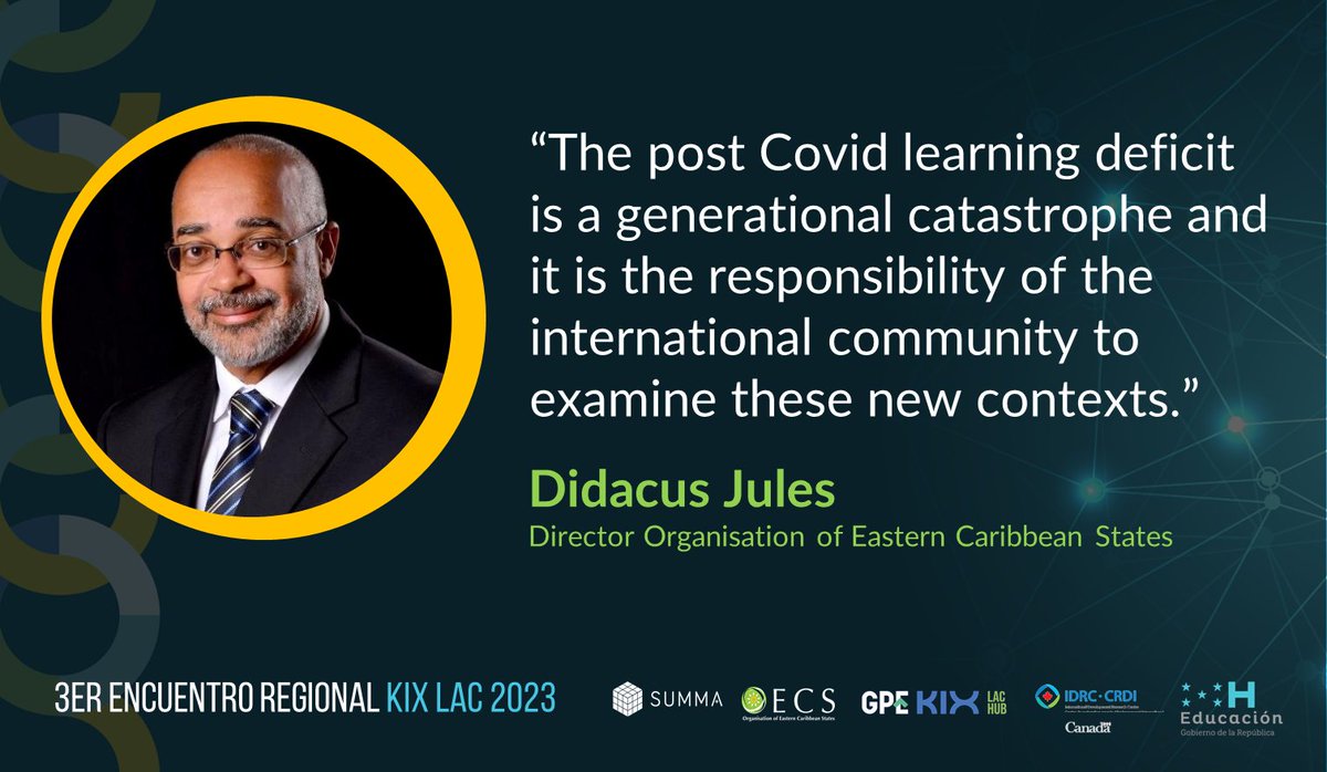 oecscommission's tweet photo. OECS Director General Dr. Didacus Jules is a presenter and panelist at the 3rd Annual KIX LAC Meeting in Honduras from March 22-24, 2023. The Meeting is being held under the theme, 'Strengthening Public Education in Latin America and the Caribbean.'
#KIXLAC https://t.co/bpSa2JovZv
