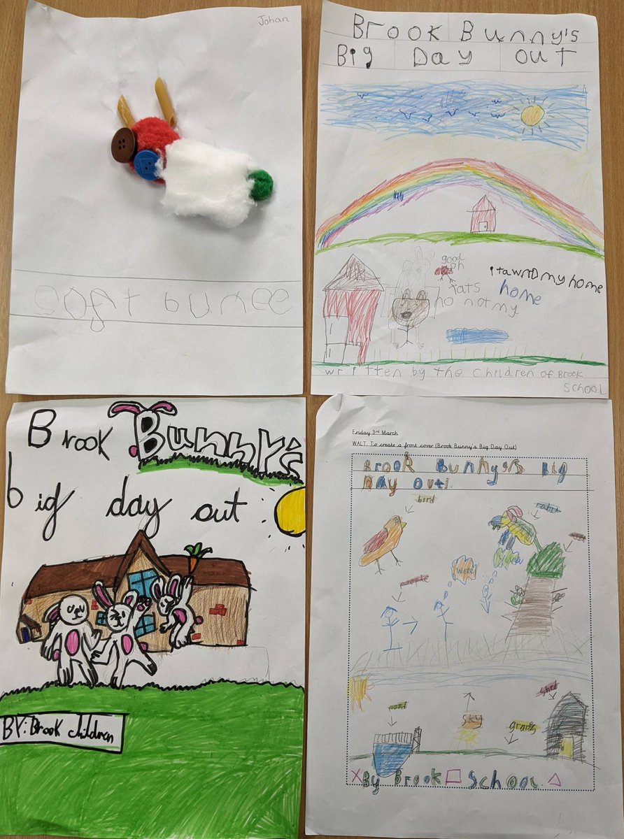 BrookAshford's tweet photo. World Book Day: Brook's Book cover competition! We are pleased to announce our winners: Johan, Max, Jackson and Ashton. Well done! https://t.co/Ga5DydhkQK