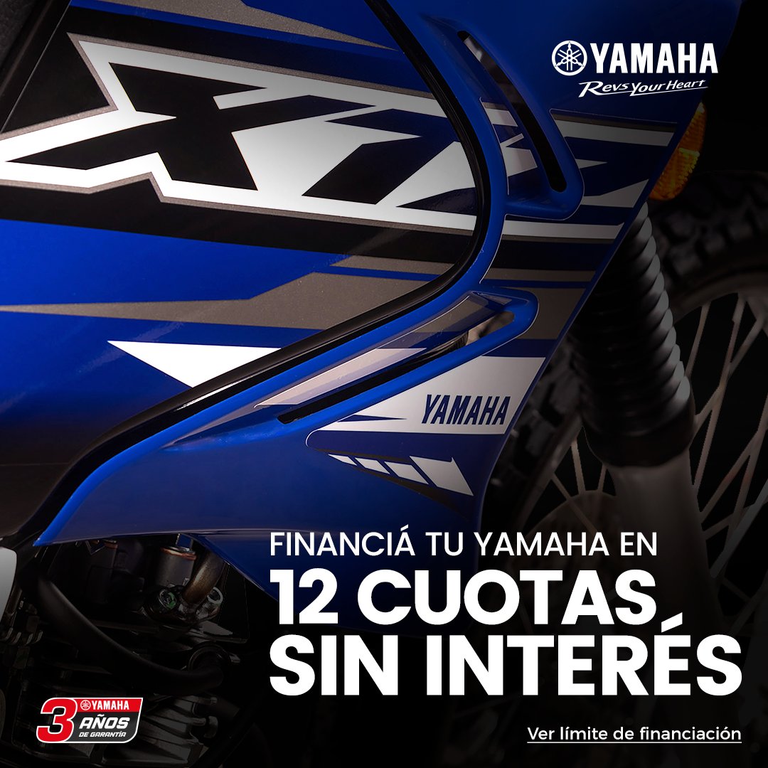 YamahaMotorArg's tweet photo. Esta es tu oportunidad de obtener la XTZ125 en 12 cuotas sin interés. Si estás interesado, podés solicitar una cotización ingresando en https://t.co/XqGia2grnh
¡Aprovechá y adquirí tu moto Yamaha hoy mismo!
#12Cuotas #CuotasSinInteres #YamahaArgentina https://t.co/8JMLbrZJEQ