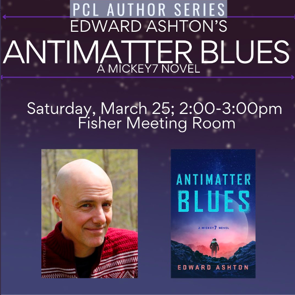 edashtonwriting's tweet photo. Hey all. Just a reminder to come hang out at the Pittsford Community Library on Saturday afternoon to learn all about Antimatter Blues, Werner von Heisenberg, and Alternate Reality Bad Hair Claire. Should be a fun time. Hope to see you there. https://t.co/GGvVJZMzHW