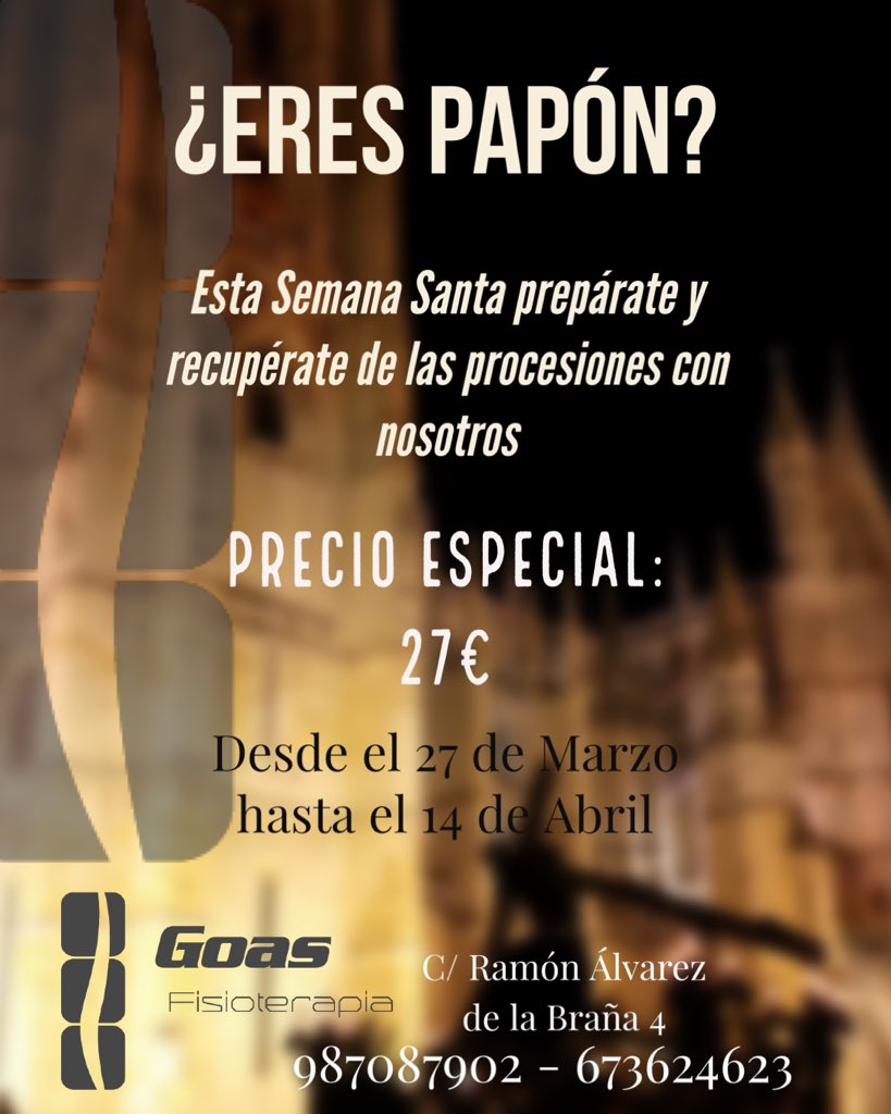 Porque cuidamos lo nuestro volvemos a ofrecer desde el lunes 27 nuestro tradicional descuento a tod@s l@s papones, manolas, bandas… #leonesp #semanasantaleon