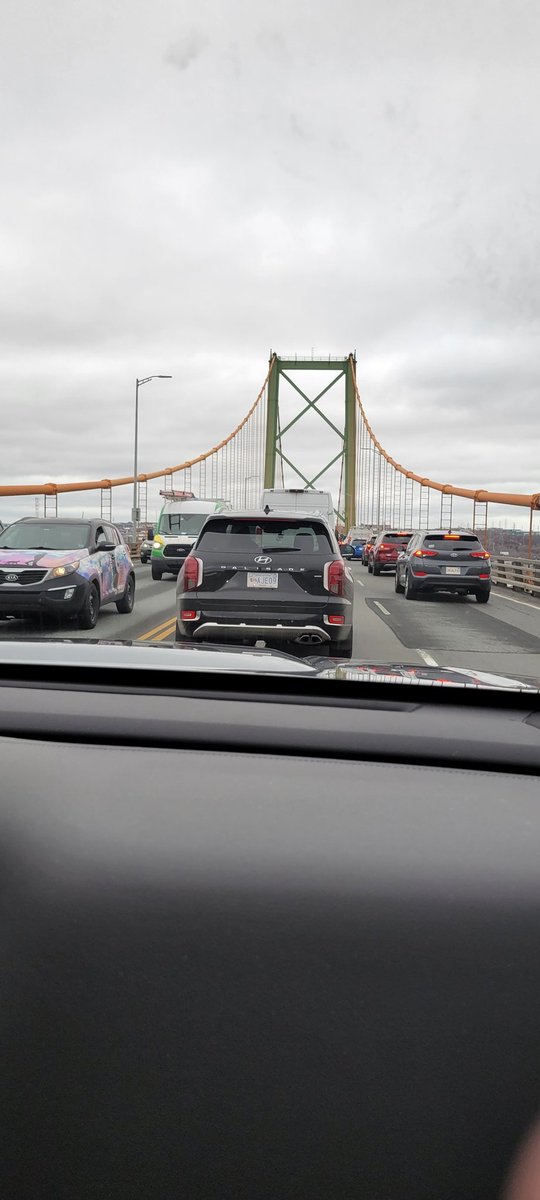 Mackay Bridge stop and go both directions #hfxtraffic
