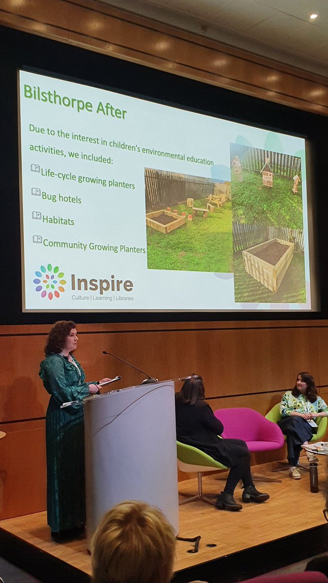 At #Greenlibraries Conference today. Really inspired by the work of Inspire Culture, Learning and Libraries in creating community gardens- food for thought when thinking about some of our upcoming projects on green spaces @NottsLibraries