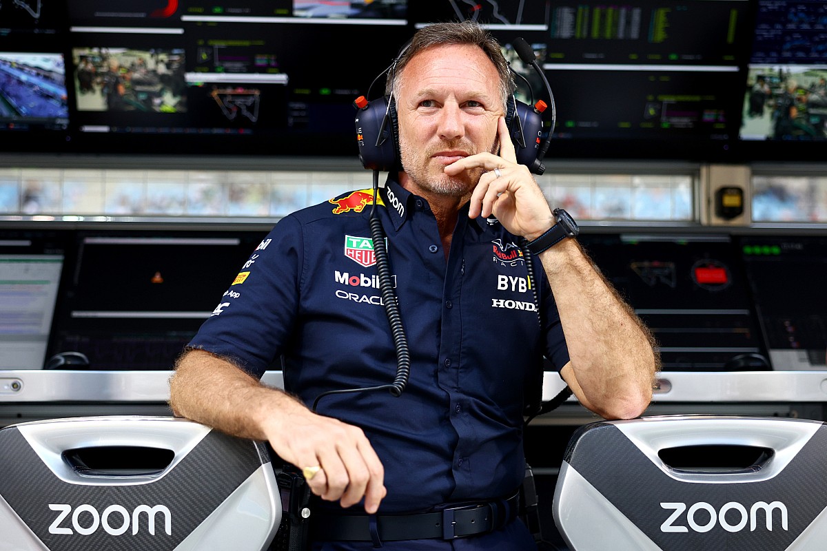 F1InsiderHub's tweet photo. Christian Horner believes that Red Bull's rivals will catch up this season 💥⚠️ With Australia just over a week away, he's confident that things will start changing. 👉 He's expecting to see a lot of convergence throughout the year, with the grid becoming more equal. https://t.co/Py1kSeTExj
