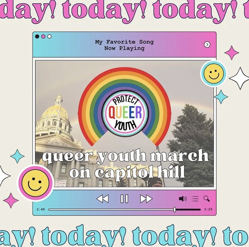 QueerMarchDEN's tweet photo. We can’t wait to see you all today! 🌈it’s finally HERE!💙💖🤍 https://t.co/XHfzvpsxij