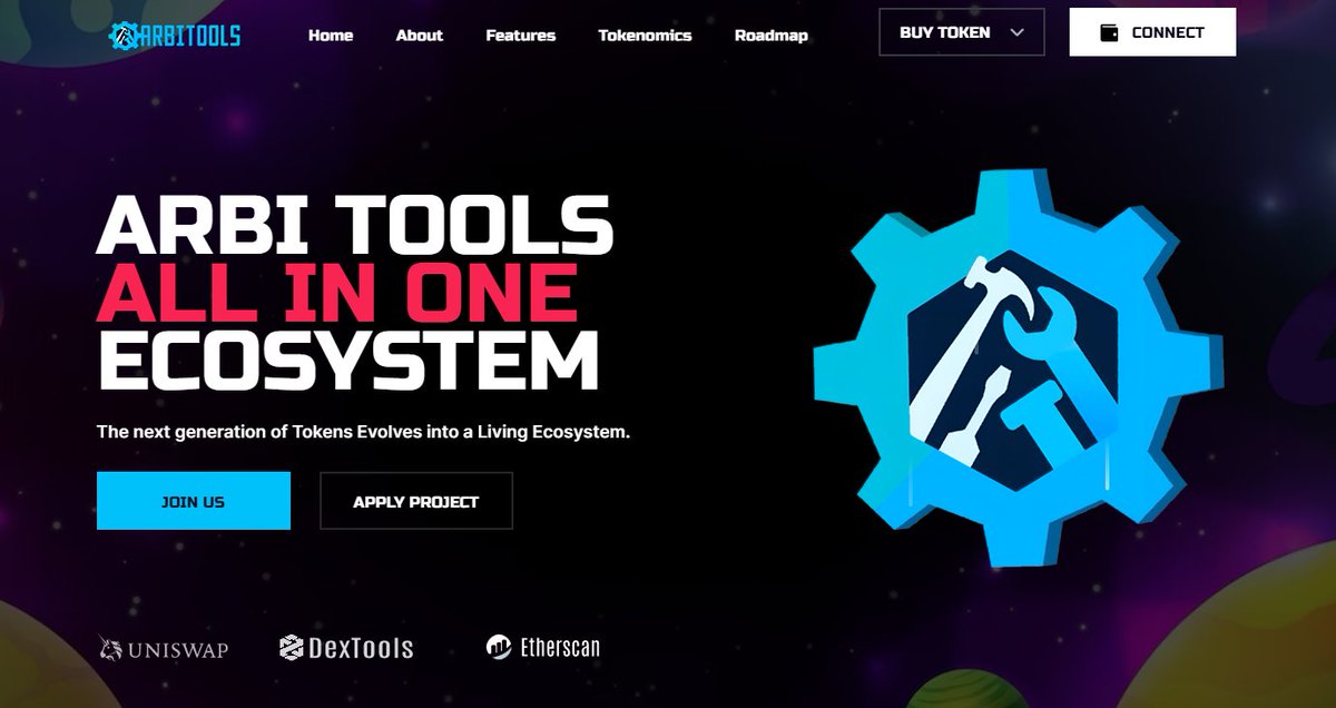 Arbitools's tweet photo. ARBI TOOLS
ALL IN ONE ECOSYSTEM
The next generation of Tokens Evolves into a Living Ecosystem.

Website : https://t.co/T9H0wuPoib https://t.co/vTKJ4ggnTU
