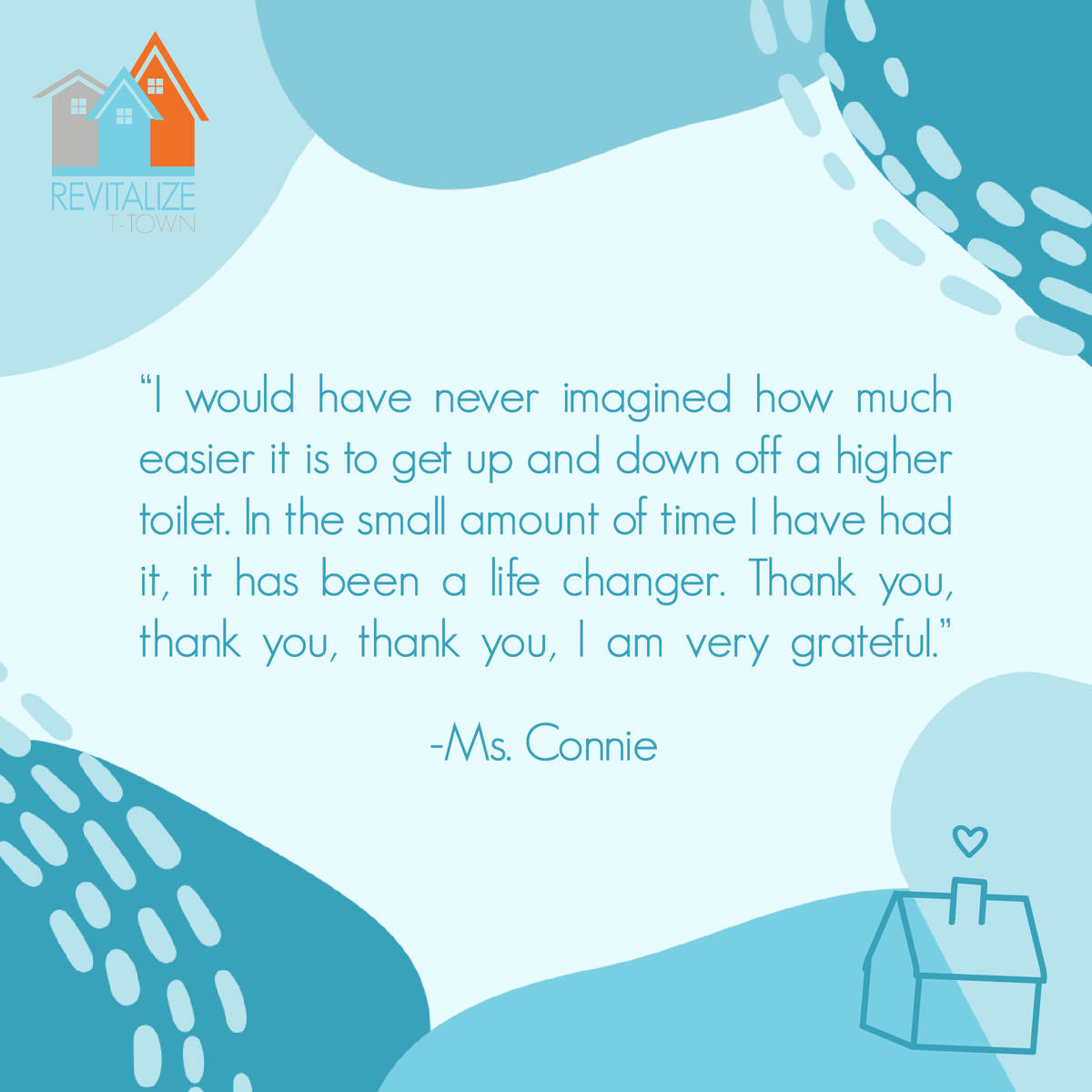 RevitalizeTTown's tweet photo. Revitalize T-Town completed Safe at Home repairs for Ms. Connie that make her home easier to navigate with a disability, allowing Ms. Connie to continue to age safely in her home!

#ada #home #tulsa #nonprofit #accessibility https://t.co/jyK3QhKQvN