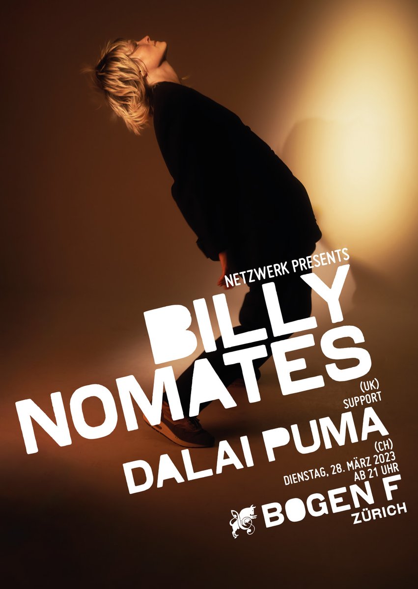 Die britische Multiinstrumentalistin, Produzentin und Songwriterin @_billy_nomates kommt mit ihrem neuen Album "CACTI" am Di 28. März in den #BogenF Zürich. Wir verlosen 2x2 Gästelistenplätze. 
➡️ stadtkonzerte.ch/raffles/ticket…