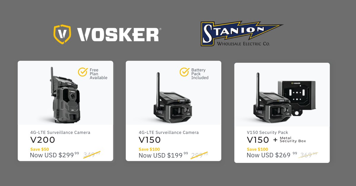 StanionElectric's tweet photo. Secure your assets, wherever they are with Vosker remote area monitoring. Stay connected 24/7, no wifi needed. These spring deal prices are available thru April 7th at all 17 Stanion branches. #datacom #remoteareamonitoring https://t.co/AMgGdKgiwz