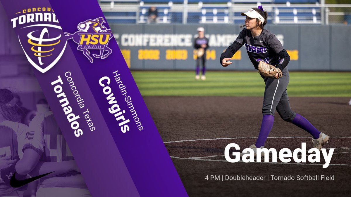 CTXAthletics's tweet photo. After a nine game road trip, softball is finally back at home for another ranked matchup! #TornadoNation🌪️ 

🆚 #21 Hardin-Simmons
🏟️ Tornado Softball Field
⌚️ 4 PM (DH)
📺 https://t.co/lKy8nGaa6T
📊 https://t.co/UWtjdGgkQ4 https://t.co/HXDPfKWUvA