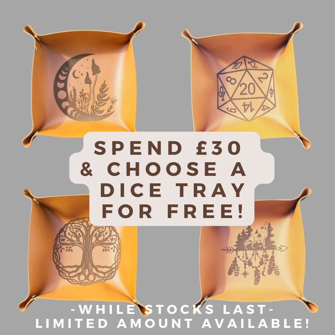 Critituk's tweet photo. Spend Β£30 and add one of these amazing trays to your shopping cart for FREE!
#tabletopgaming #grabthemnow #critit #gamingroom #dicelove #dicebox #giftsforall https://t.co/AdZGsgBvzU