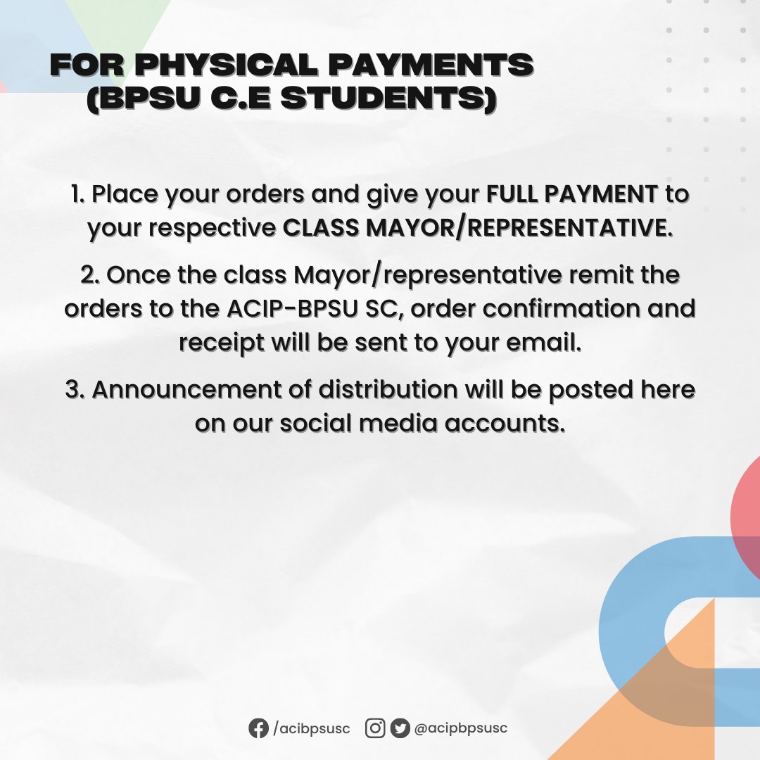 acipbpsusc's tweet photo. Here are the steps to follow in placing your order/s for 𝗧𝗵𝗲 𝗟𝗲𝗴𝗔𝗖𝗜: 𝗔𝗖𝗜𝗣-𝗕𝗣𝗦𝗨 𝗦𝗖’𝘀 𝗢𝗳𝗳𝗶𝗰𝗶𝗮𝗹 𝗠𝗲𝗿𝗰𝗵𝗮𝗻𝗱𝗶𝘀𝗲 𝟮𝟬𝟮𝟯. https://t.co/0j6fJ4xGe4