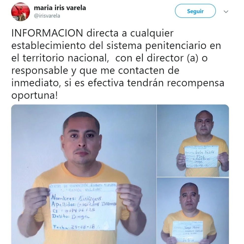 latablablog's tweet image. #LaCosaEsAsí Eyiber Chacón en 2019 era custodia de una prisión en Caracas (antes La Planta), y fue acusada, con otros 7 funcionarios, por colaborar en la fuga de 3 #narcopilotos mexicanos atrapados en #Cojedes cuando una falla los obligó a aterrizar en una pista clandestina.