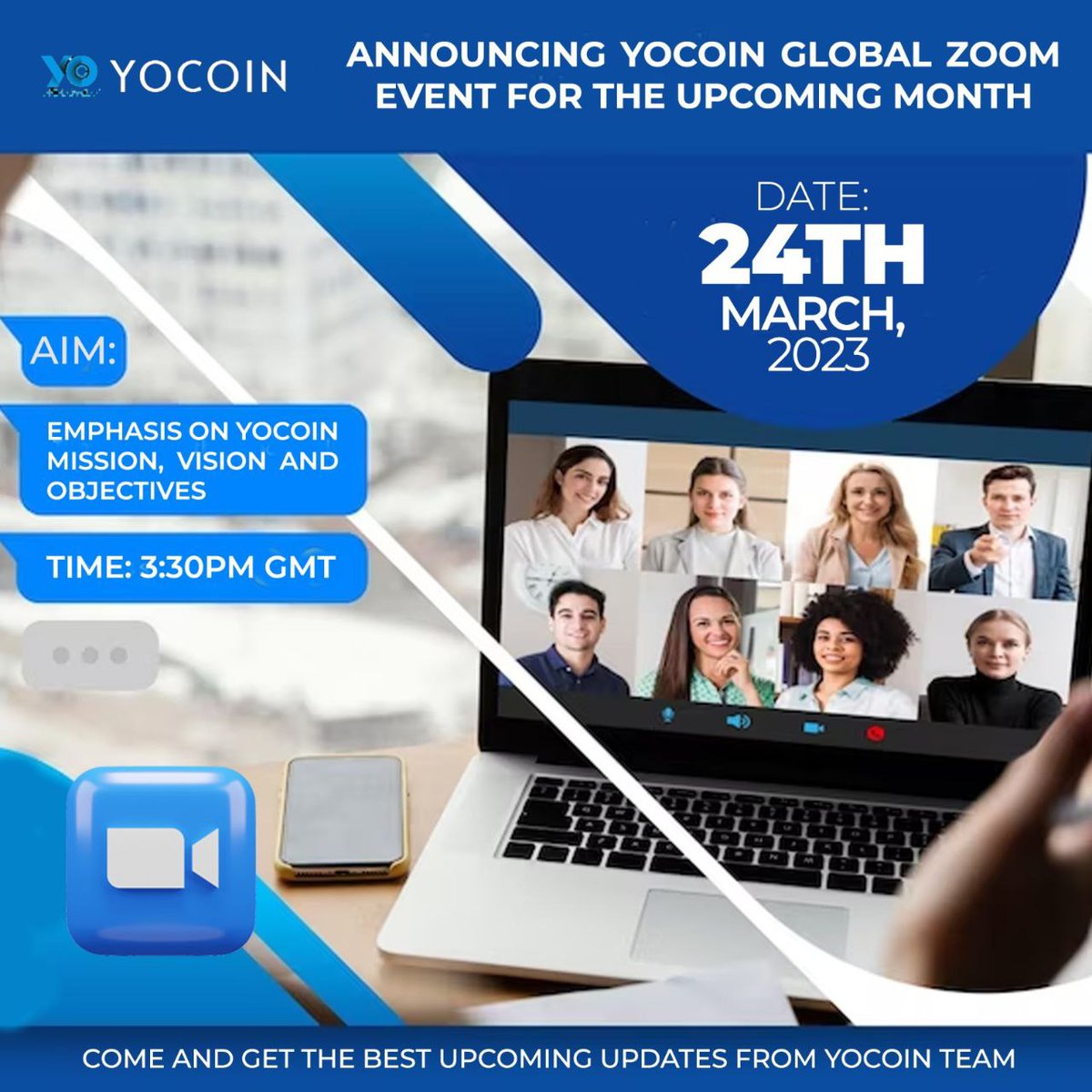 YocRevolution's tweet photo. Join us for #ZoomSession today to get to know more about YoCoin! 🚀 🚀

📅 Mar 24, 2023
🕒 9:00 PM (IST)

🚨 Set a reminder NOW for this upcoming LIVE session📌  https://t.co/9Lel0KxEhW https://t.co/pPsiPvkeAt