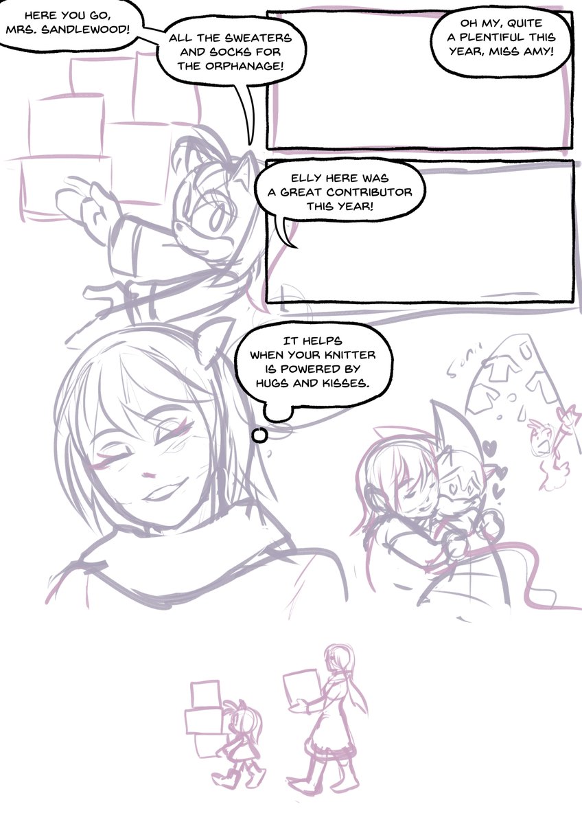 sthsora's tweet photo. Here's a christmas Sonelise Comic I never got around finishing but you get the jist of it https://t.co/lTWrfxLi24