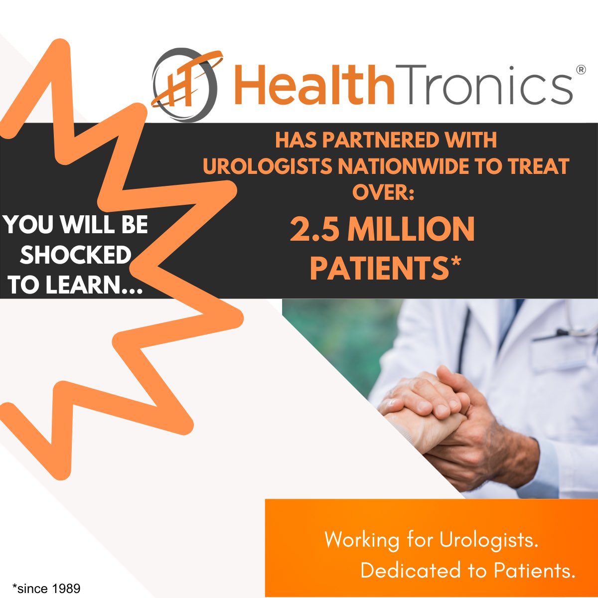 HealthTronicsUS's tweet photo. Over 2.5 Million Patients Treated!
#thisishealthtronics #patientcare #physicianspartnerships https://t.co/EQXj8bH0NL