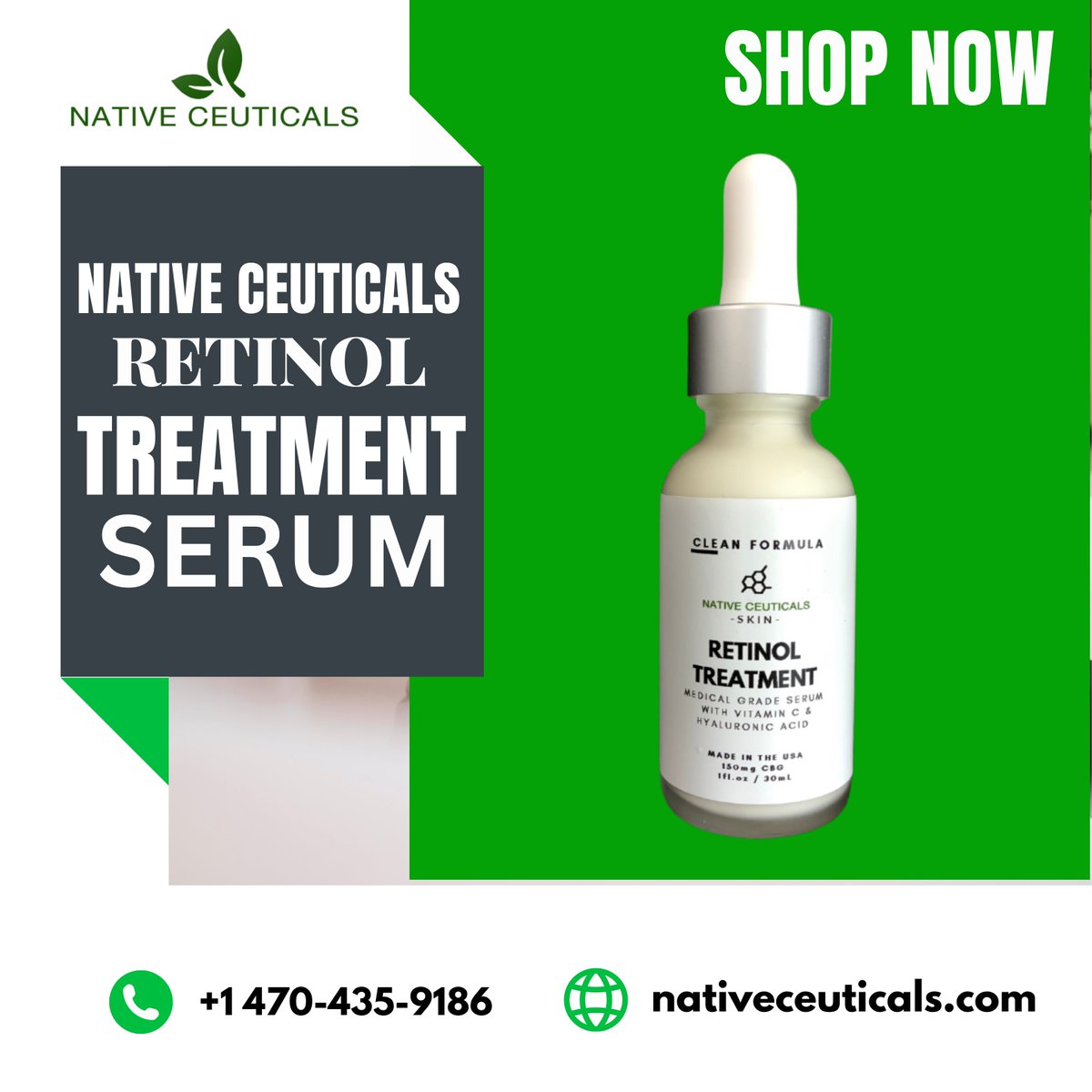AtlCeutica69483's tweet photo. Native Ceuticals Retinol Treatment Serum helps to tone the skin and remove fine lines around the eyes and face.
SHOP NOW : https://t.co/4hO9XDPIIB
#nativeceuticalstpa #nativeceuticalsfl
#nativeceuticalstampa #nativeceuticalsconcord
#nativeceuticals #treatmentserumacnetoya https://t.co/xd22KBPlsB