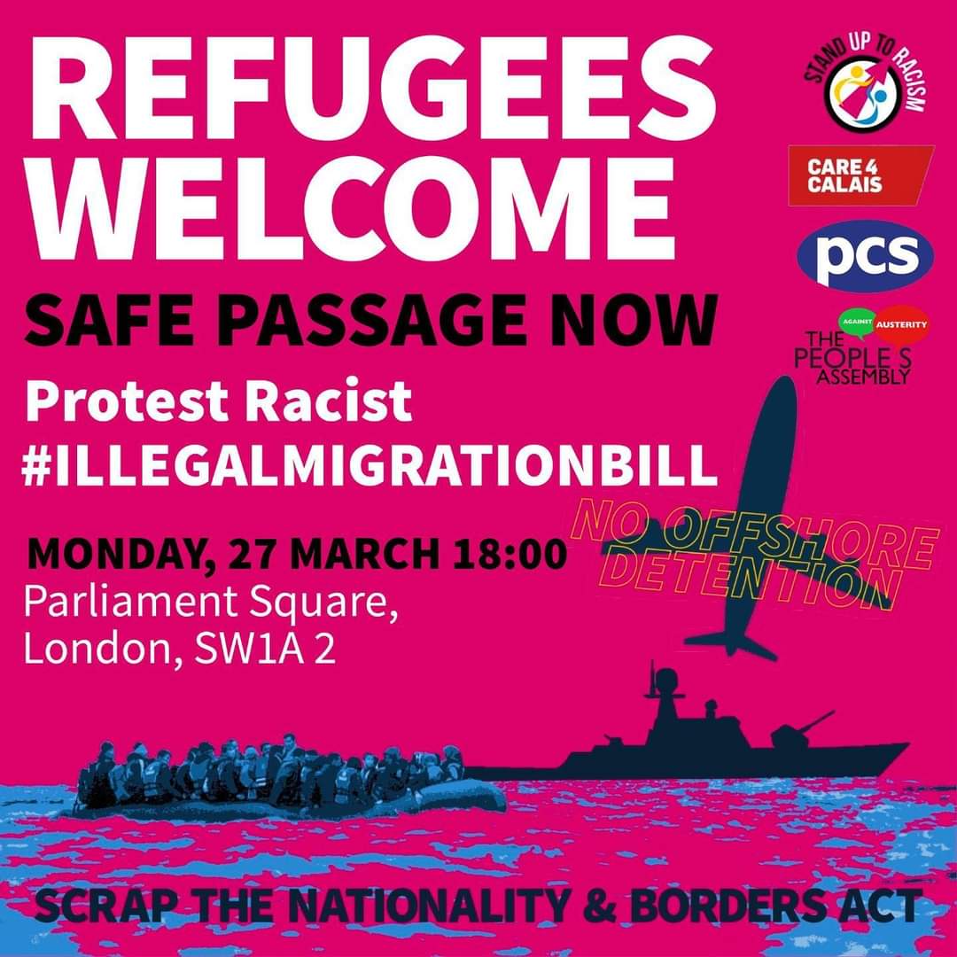 Emergency Protest
Protest Racist
#IllegalMigrationBill 
#RefugeesWelcome 
#SafePassageNow