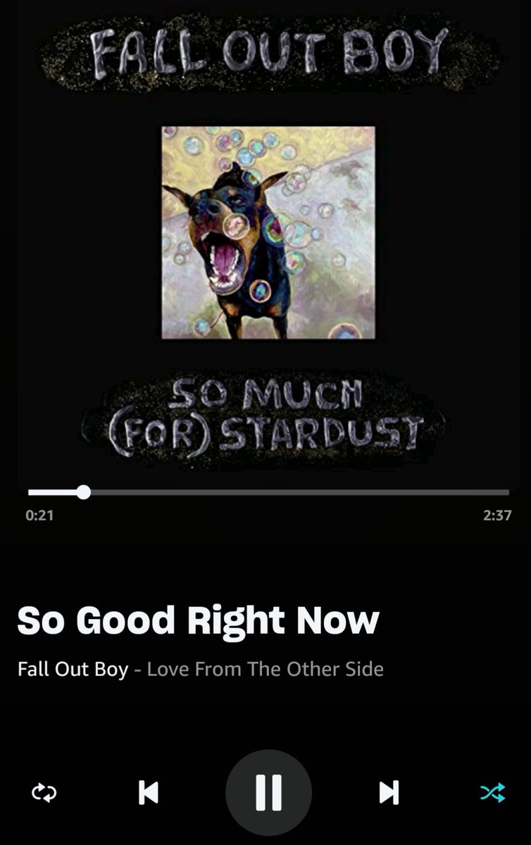 GiveStuff's tweet image. The new Fall Out Boy album is a much-needed 45 minute hug for the soul.