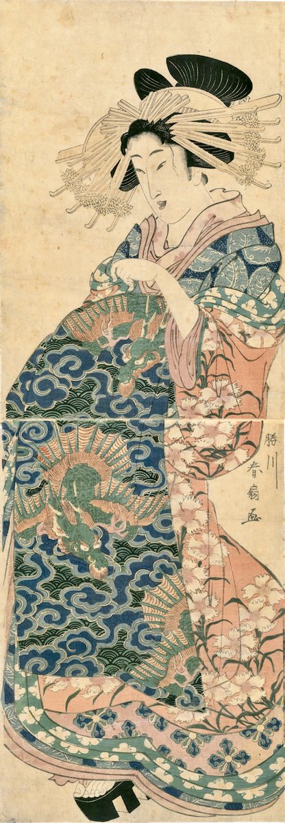 Toshidama's tweet photo. Spring Sale of Katsukawa Shunsen Bijin Kakemono-e - https://t.co/yvwqztxWOX https://t.co/wh7GiHgU39