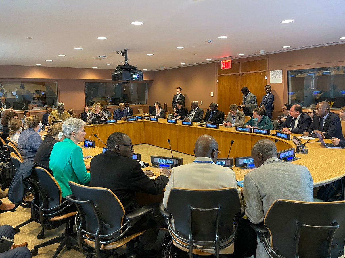 #ClimateChange is #water change!

At today’s <a href="/UN_Water/">UN-Water</a> conference side event organized by Niger🇳🇪, Senegal🇸🇳 &amp; #Luxembourg🇱🇺 with <a href="/UNECE/">UNECE</a>, Ministers, researchers and experts had an in-depth discussion on challenges related to adaptation to #ClimateChange in a transboundary context