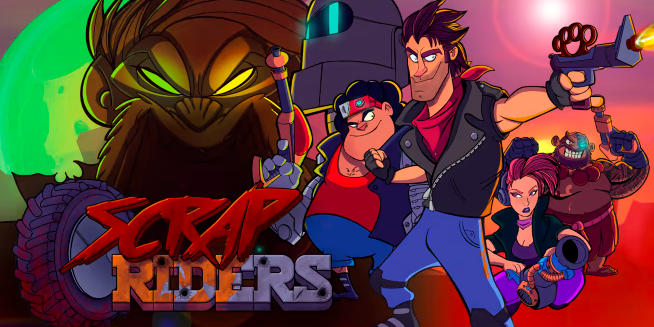 TheOngaku's tweet photo. Sprite-based beat-em-up Scrap Riders by @GamesForTutti published by Microids for Nintendo Switch and PC. Soundtrack by @nicolasdeferran and @MarcCelma now available for streaming on #Spotify and Apple Music - https://t.co/ITaP8NaxO1 |#ScrapRiders https://t.co/CpZ16oG6TF