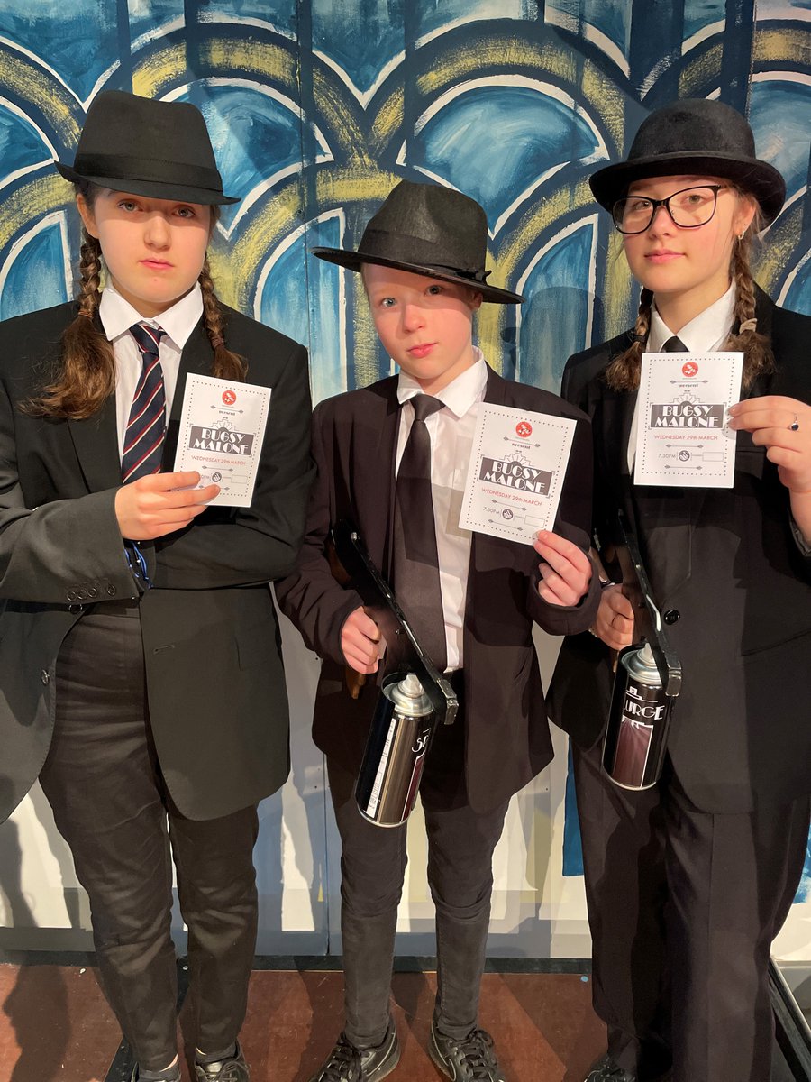 AxeAcademy's tweet photo. This little mob are here to remind you to get your tickets. WEDNESDAY 29th March at 7.30pm (£6) from reception @AxeAcademy (there are only a few left for Tuesday and Thursday). #bugsymalone #TeamBugsy #weareava #smallbutmighty  #wednesdaynightout @AVA_CreativeArt https://t.co/FyqGI4x1JZ