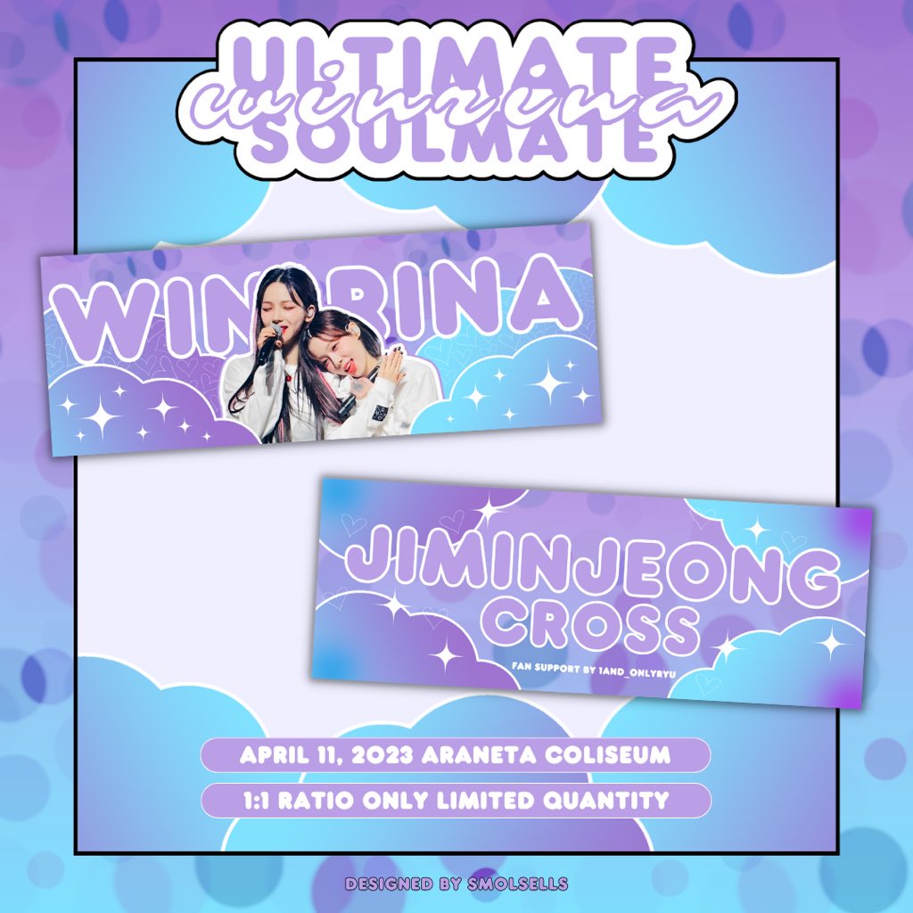 1and_onlyRyu's tweet photo. ☆ #WINRINA: THE ULTIMATE SOULMATE ♡

• JMJ K-Verse Fan Support by: @1and_onlyRyu •

🗯️ check pubmat for deets
       ⤷ exact time &amp; loc: TBA
🗯️ open for trades and donations
🗯️ show proofs on d-day

🖇️ designed by: @smolsells ☺︎
#KVersePH #jiminjeong #karina #winter #aespa https://t.co/VkhtmLv3I9