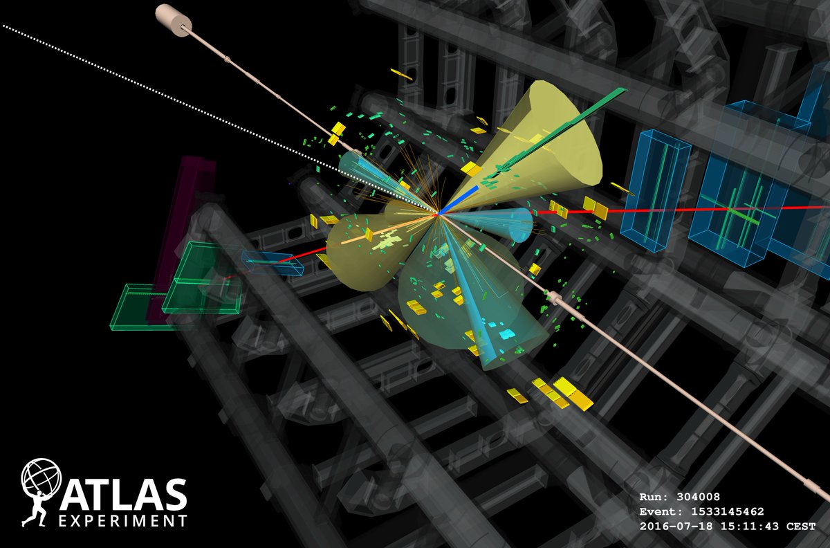 CERN's tweet image. Today at the #Moriond conference, the @ATLASexperiment & @CMSExperiment have both reported the observation of a rare phenomenon: the simultaneous production of four top quarks, which could hold the key to physics beyond the #StandardModel.
Find out more: home.cern/news/news/phys…