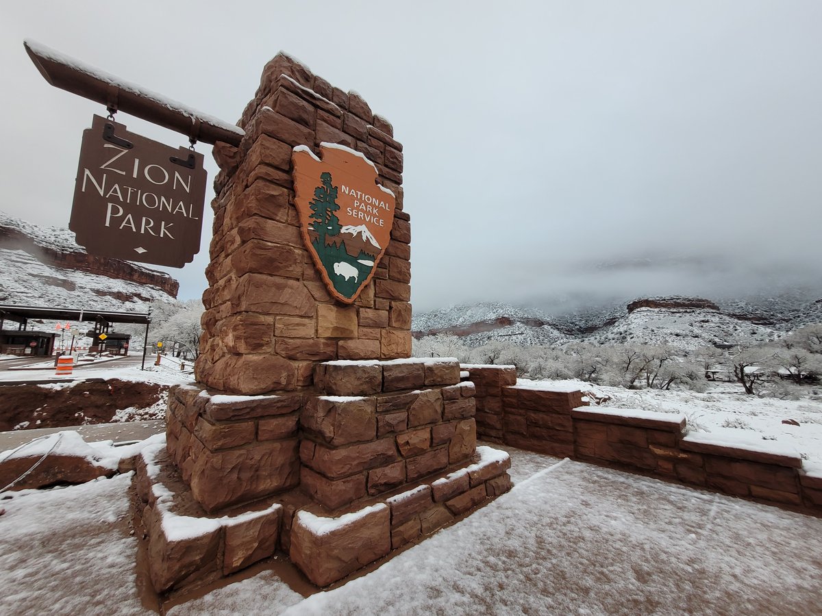 National Park Service maintenance staff are plowing snow on Zion Canyon Scenic Drive. Zion Canyon Line shuttle service will resume when plowing is complete. go.nps.gov/ZionConditions