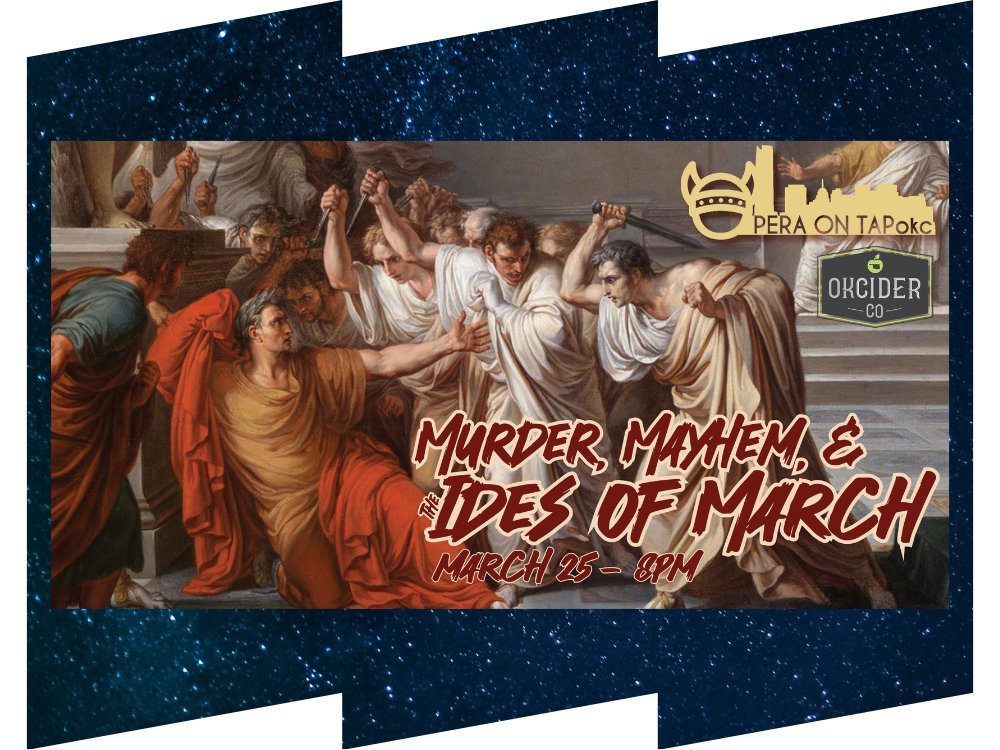 Local professional opera singers from Opera on Tap present "Murder, Mayhem, and the Ides of March" at OKCider on Film Row this Saturday, March 25, at 8 pm. More details in this week's Observer newsletter: us14.campaign-archive.com/?e=9a8c824334&…
