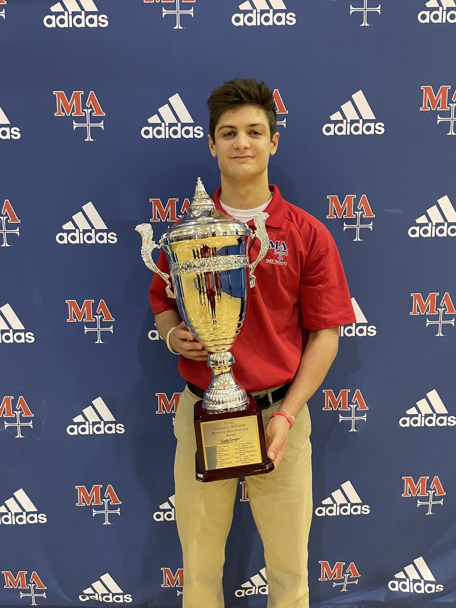 marmionacademy's tweet photo. Congratulations to Michael Greco on winning the CCHL Lady Ginger Award. This award goes to a senior hockey player in the conference who has demonstrated qualities of leadership, sportsmanship, maturity, community service, and academics. Way to go Michael! #marmionadvantage https://t.co/Nso4leCmLz