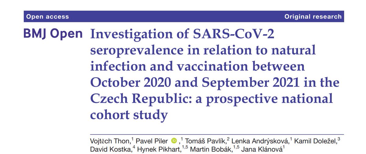 CELSPACcz's tweet photo. New @RECETOX article in @BMJ_Open with results about changes in #SARSCoV2 seropositivity before and during the national #vaccination campaign in Czechia.💉👏
https://t.co/Cvat2hZQRZ

@muni_cz 
#COVID19 #coronavirus #CovidVaccines #research https://t.co/kYWPCdD6Bd