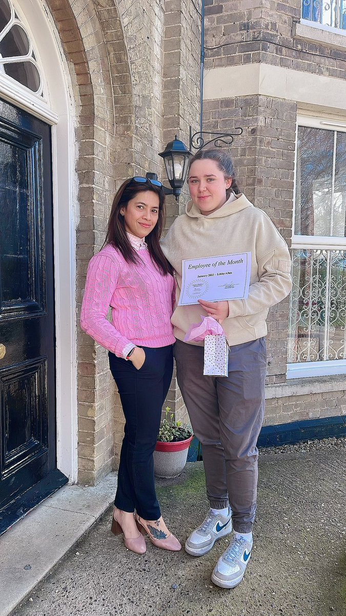MalouOrtz's tweet photo. @blackswancare libby is our employee of the month- always going above and beyond . Keep it up libby! 🌸💗 #thebeeches #eastharling https://t.co/XKh0Ne804C