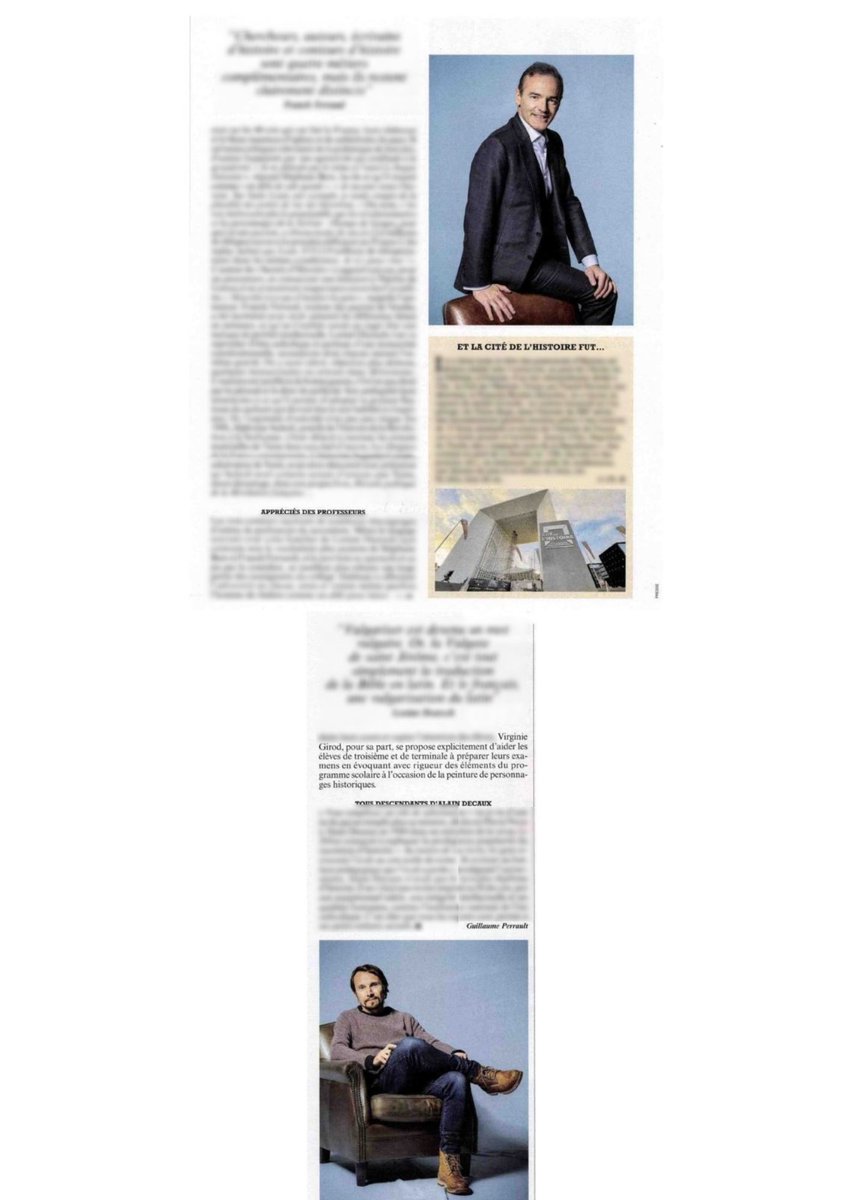 🗞️📌[DANS LA PRESSE]
<a href="/Virginie_Girod/">Virginie Girod</a> et <a href="/bernstephane/">Stéphane Bern</a> sont dans le <a href="/FigaroMagazine_/">Le Figaro Magazine</a> de ce week-end !

👉Retrouvez "Au cœur de l'histoire" et "Historiquement Vôtre" sur europe1.fr et les réseaux sociaux de la station.

👋Merci à <a href="/GuilPerrault/">Guillaume Perrault</a> &amp; <a href="/oliviercoret/">olivier coret</a>