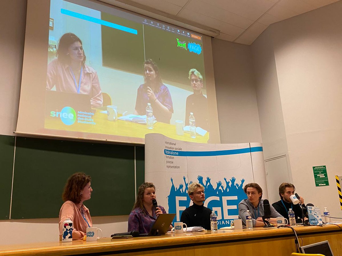 #SNEE 🗣️ | <a href="/MaelleLucas/">Maelle Lucas</a>, @Hippolythe_FAGE et @DebeveJustin confirment : 

“ Une bonne communication entre l’ensemble des éluEs #CNESER, #CNOUS, #CROUS, centraux, et de composante est essentielle afin de porter le retour du terrain et des filières auprès de chaque acteur. ”