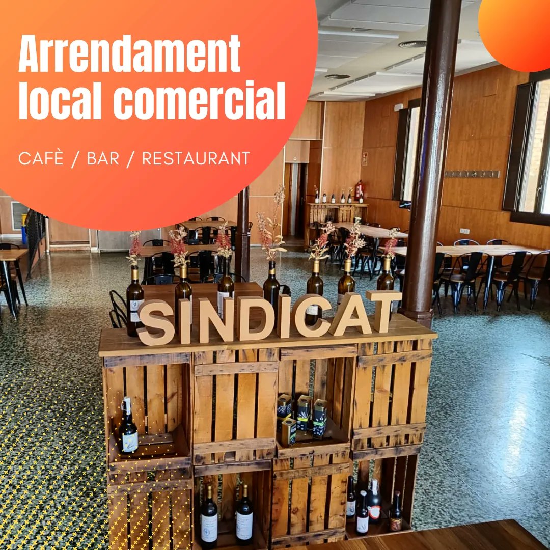 repoblem's tweet photo. Des de l'Agrícola i Secció de Crèdit La Ginesta SCCL (Ginestar) es busca gent per a arrendar el local social de la població.

Es tracta d'un cafè/bar que es propietat de la Cooperativa La Ginesta, situat a la Plaça Catalunya, 5 de Ginestar (43748) Tarragona i que està tancat.
⬇️ https://t.co/DD1XBpS2uF