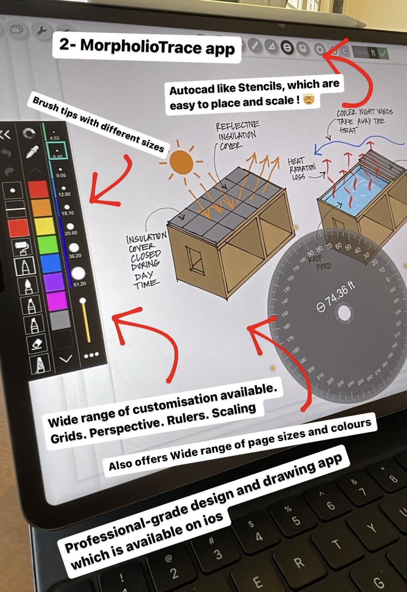 The07Sketches's tweet image. Ipad apps i use for architectural drawings and content creation - @ConceptsApp and @MorpholioApps