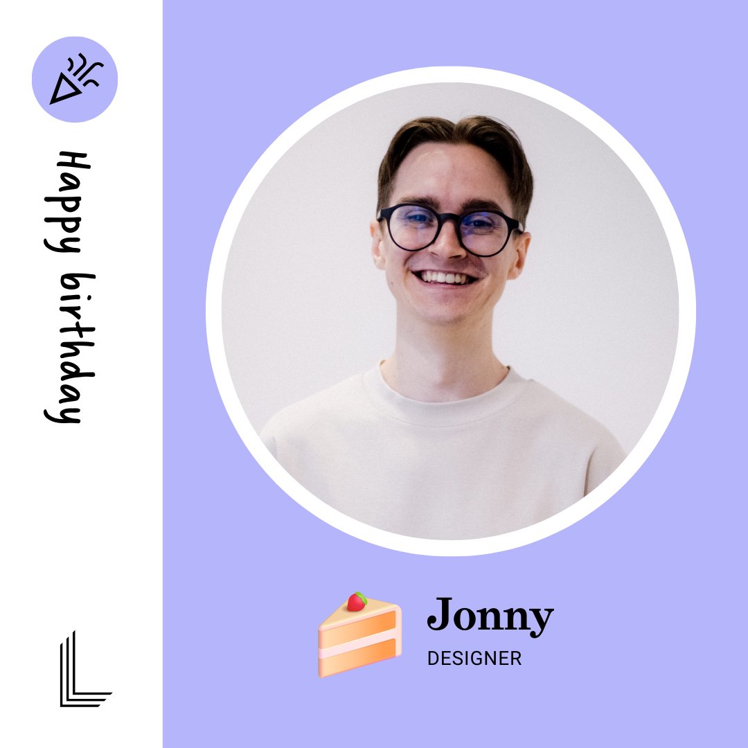 LayersStudio's tweet photo. 🥳 Happy birthday Jonny!

🎨👨‍🎨 We’re grateful to have you on our team, and we hope your day is as wonderful as you are.

🎉Enjoy your special day.

🎂Cheers to sweet 25!

#happybirthday #sweet25 #employeebirthday #birthdayboy #happybirthdaytoyou https://t.co/UIvrKXBc4M