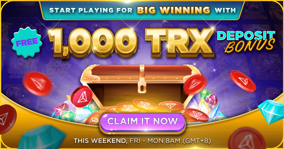 ⏱ 24 - 27 Mar | GMT 08:00

🔥 Claim #FREE 1,000 TRX NOW 🔥

⏩ Join bit.ly/3TG79WB 
💥 Deposit 1,000 TRX 
🤩 Claim your #TRX 💰
 
Tons of prizes &amp; fun await.
Start playing for BIG WINNING!

#BTC #ETH #Bonus #Crypto #Igaming #PlaytoEarn