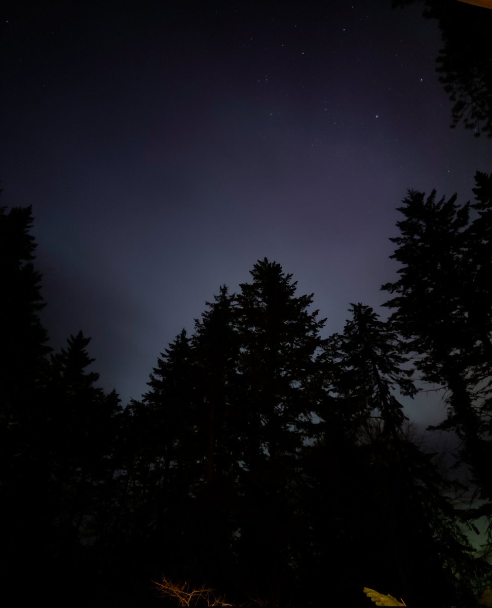 A hint of color from #AuroraBorealis last night! 🌌 #nightsky #northernlights #Kootenaylife #edgewoodbc #Kootenays