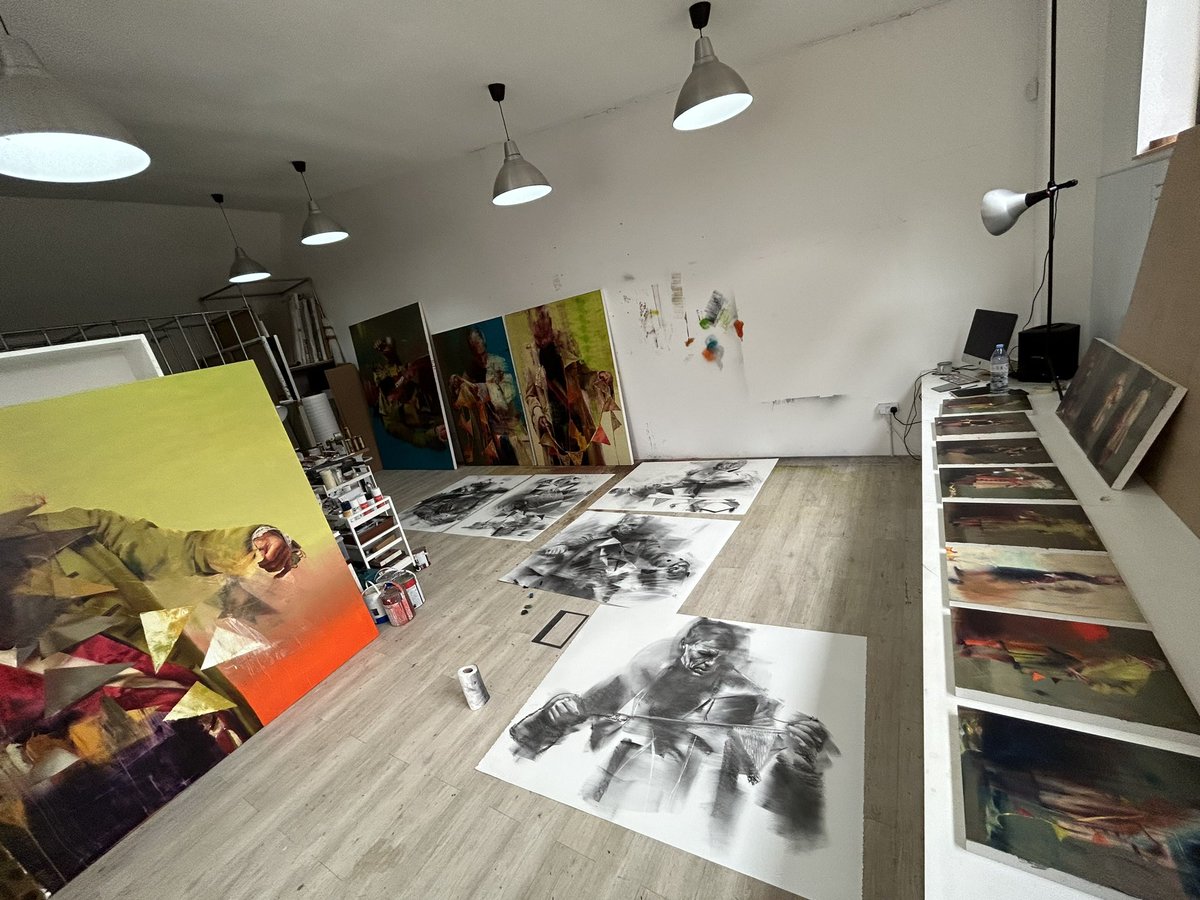 My studio a few weeks ago, before everything was shipped to LA