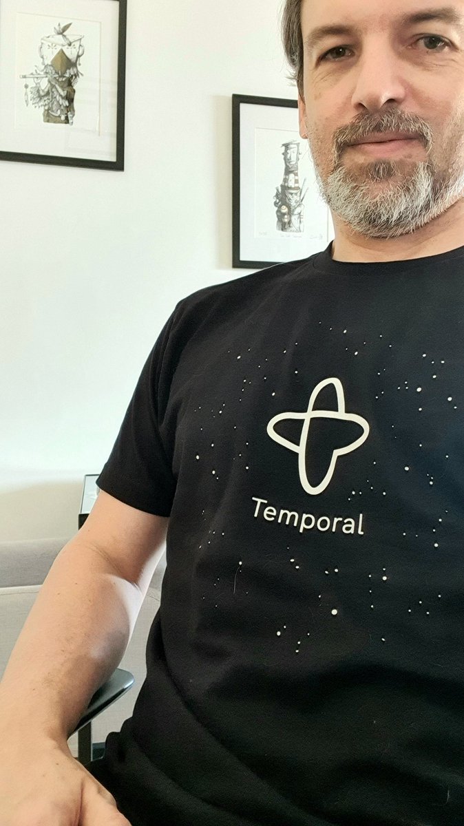 carlosedp's tweet photo. Thanks @temporalio for the swag! It's been pretty fun learning the platform in the last few weeks.
Still working thru @zioscala temporal lib but @HontaVitalii helps a lot.

#temporalio #scala #zio https://t.co/Z0ixgFQeTL