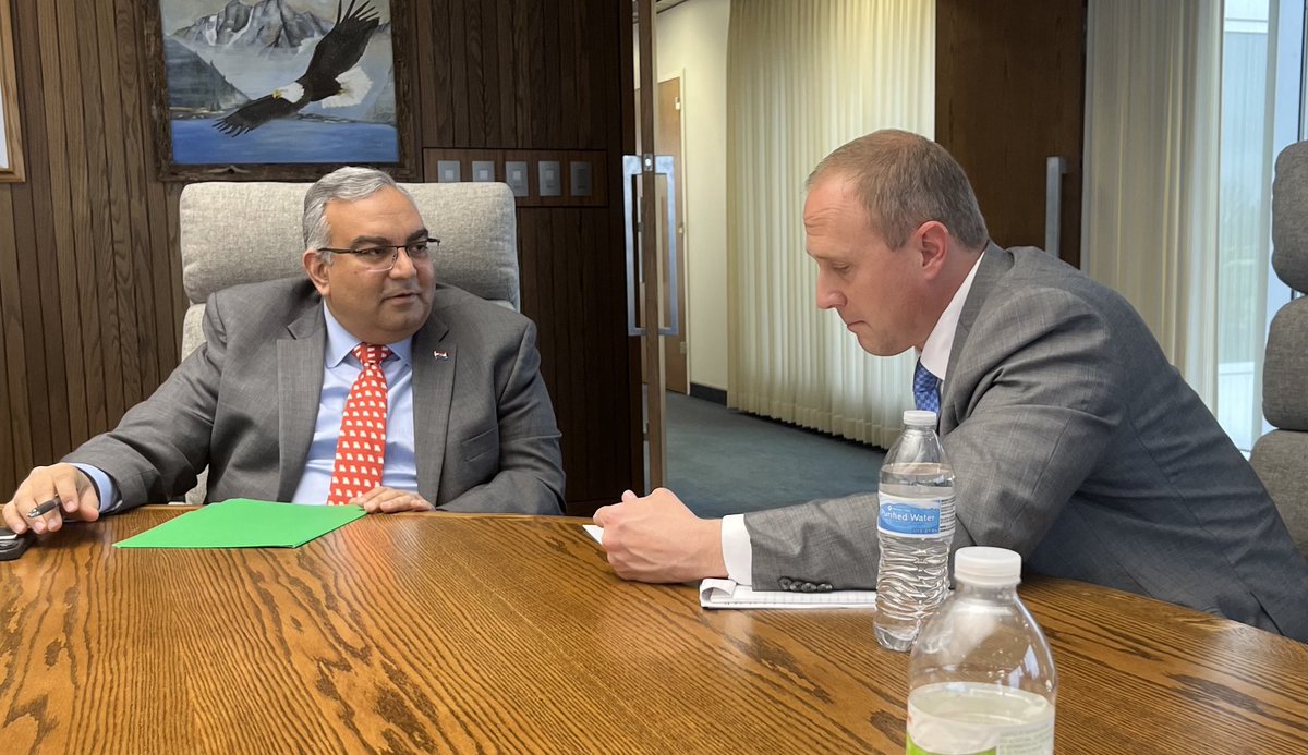 Thank you to @MOTreasurer Vivek Malek for visiting the MOFB home office yesterday! #agvocate #MOag #MOagriculture @FarmBureau 