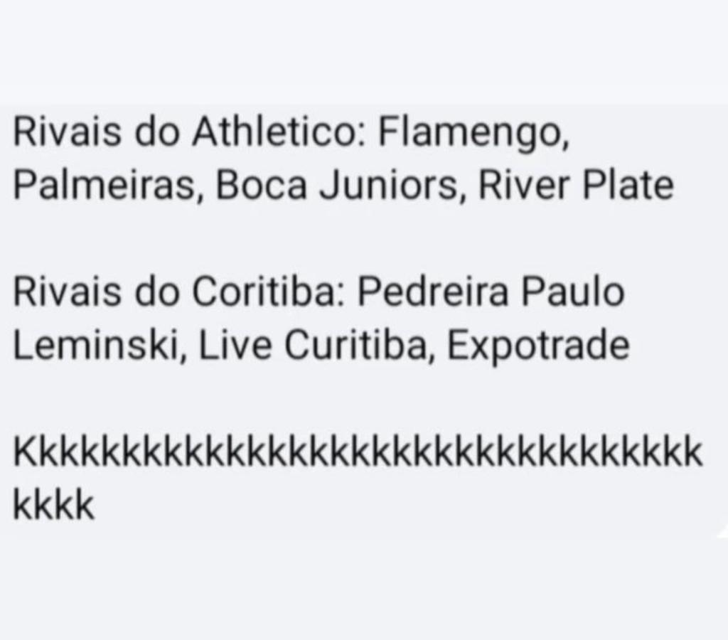 Fnf_Face's tweet photo. Cada um com o seu rival 😉
@AthleticoPR https://t.co/1aNsPxBtj0