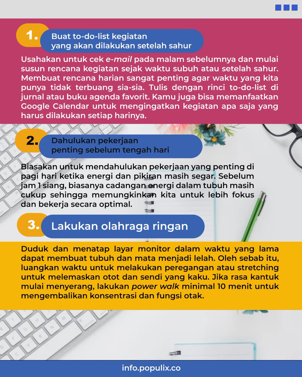 CiptaPublishing's tweet photo. #sahabatcipta berikut 5 Tips Agar Tetap
Produktif dan Fokus Bekerja Saat Puasa, semoga
puasanya lancar kerjanya juga lancar.

Terbitkan tulisan anda di ciptapublishing
info lanjut kunjungi
https://t.co/jmUiAwcXW3
#puasa #สก๊อตมีเมธวินแล้ #U-20 #batal https://t.co/aqv4uaTFyO