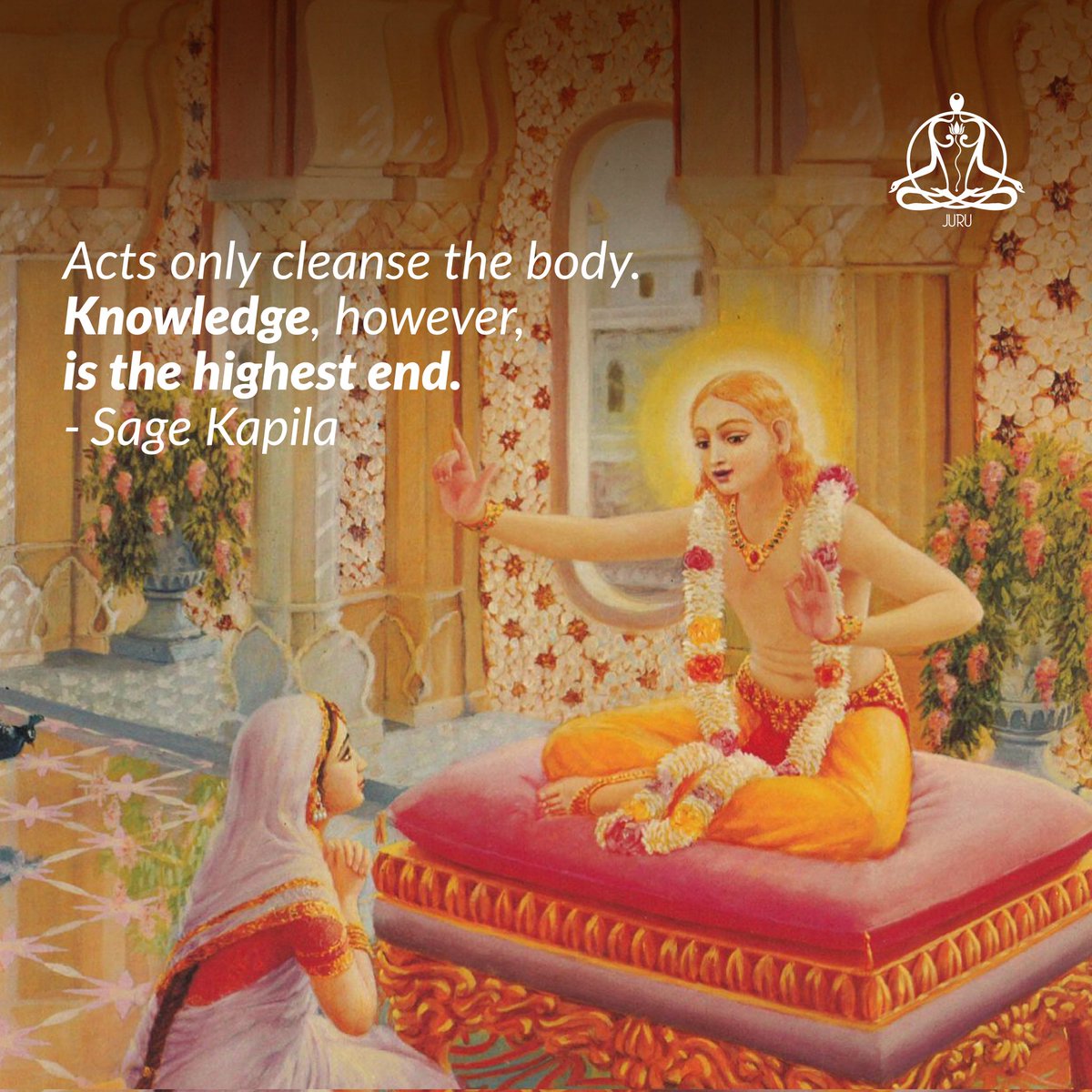 JuruYoga's tweet image. Sage Kapila, one of the foremost proponents of the Samkhya school of philosophy, believed that while physical acts of purification may cleanse the body, true purification comes through the acquisition of knowledge. #intuitiveknowledge #yogafacts #juruyoga #mindfulness #meditation