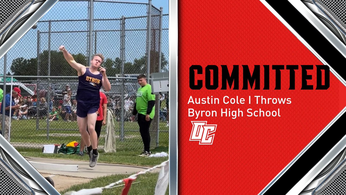 UOlivetXCTF's tweet photo. We would like to welcome Austin Cole from Byron, MI to the Olivet Track Family. Austin will be a big contributor in the throwing events. Go Comets‼️☄️

#GoComets  #StrongerThanMost #ThrowinComets https://t.co/ja9pv3wRef