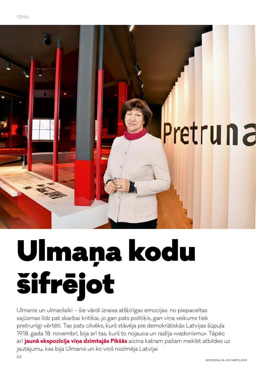 vtua's tweet image. Šodien (24.03.2023.) &apos;&apos;SestDiena&apos;&apos; raksta par K.Ulmaņa piemiņas muzeju “Pikšas”, par jauno ekspozīciju &apos;&apos;K. Ulmanis 1877-1942&quot;!
#H2E #muzejs #ekspozicija #K.Ulmanis #vtua